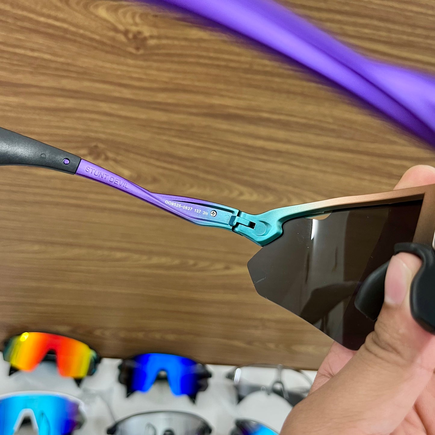 Stunt Devil Multi Colour Black Lens Prizm Premium Sports Sunglasses  | Comes With New Hyper Grip Technology