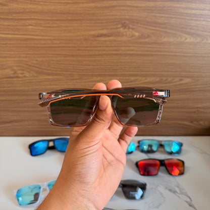 Adidas Black Mercury Polarised Premium Rectangle Frame Sports Sunglass with Free Sunglasses Cover