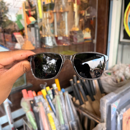 Adidas Gun-Black Mercury Polarised Premium Rectangle Frame Sports Sunglass with Free Sunglasses Cover