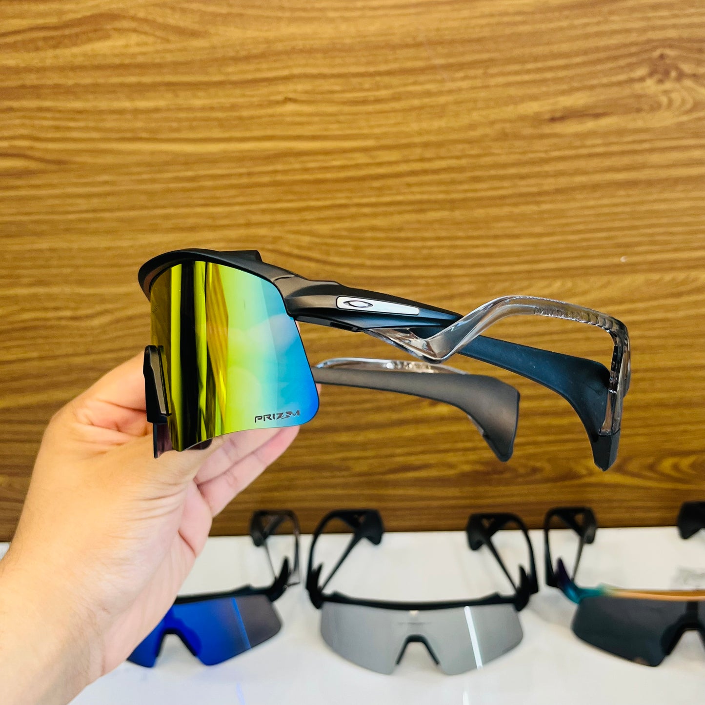 Stunt Wings Black-Mercury Prizm Lens Premium Sports Sunglasses  | Comes With New Hyper Grip Technology | Non Foldable Straps | Highly Stable | Latest Collection