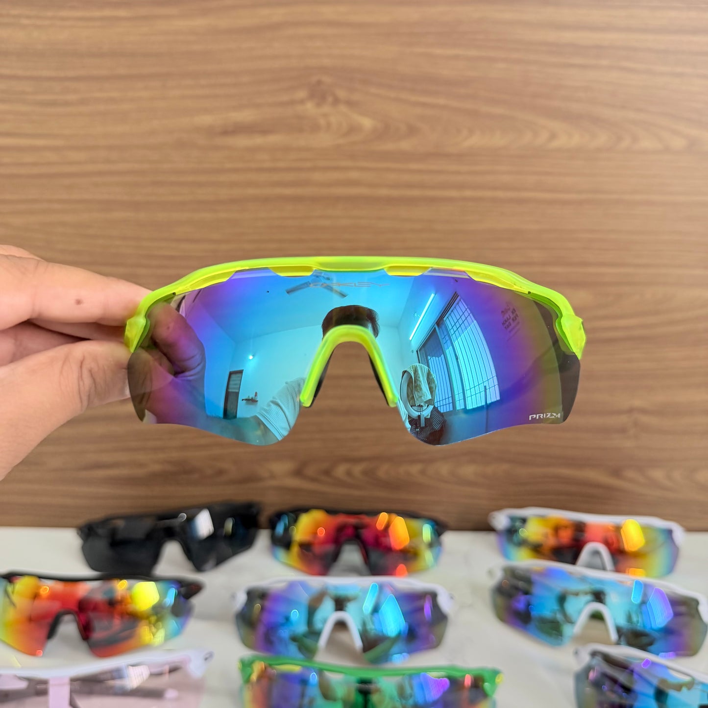 Radar Neon-Green-Aqua Premium Branded Stylish Sunglasses For Men & Women | 100% UV Protection Shades | Cricket Sports Cycling Driving Trekking & More