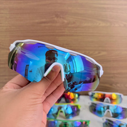 Radar Aqua White (Green) Premium Branded Stylish Sunglasses For Men & Women | 100% UV Protection Shades | Cricket Sports Cycling Driving Trekking & More