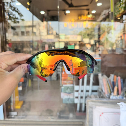M2 Red-Black-Mercury Light Weight Premium Sports Sunglasses