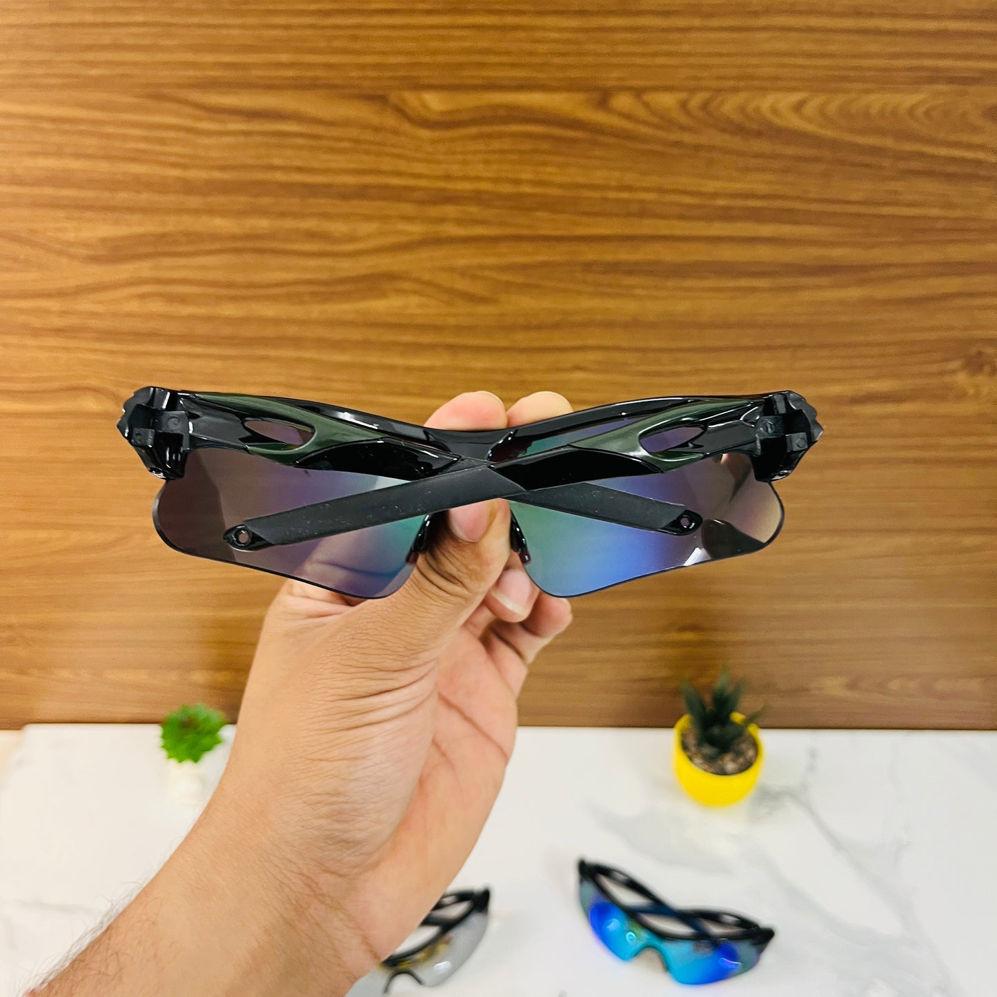 Green-Black Color SS Non Polarised Sports Sunglasses For Men Women Kids, Outdoor Cricket Cycling Running Hiking Fishing Sunglasses