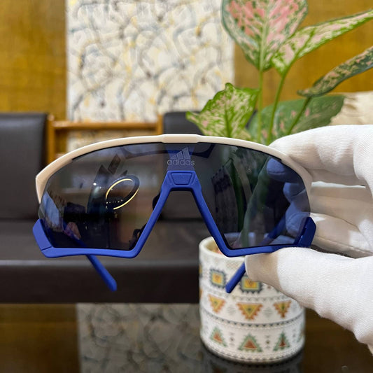 Adidas C3 Blue-White Premium Sports Sunglass