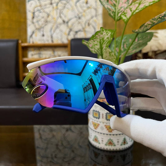 Adidas C4 Blue-White Premium Sports Sunglass
