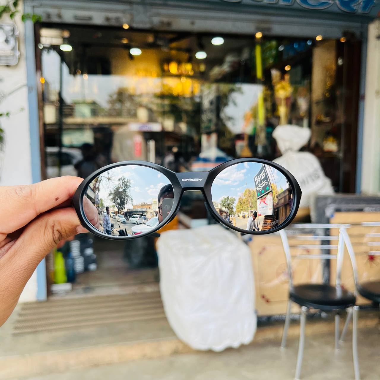 Mirror Lens Black Eye Jacket Redux – Oval Shape Sports Sunglasses