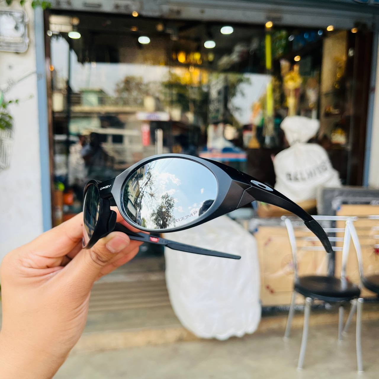 Mirror Lens Black Eye Jacket Redux – Oval Shape Sports Sunglasses