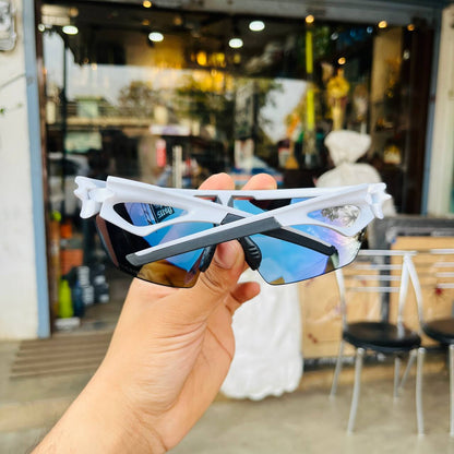 Sphaera White-Blue Premium Sports Sunglasses Best For Outdoor Sports And Adventures