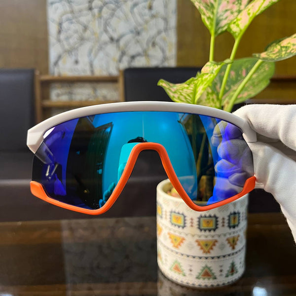 BXTR Orange-White Sunglass High Quality Premium Unisex Sports Sunglass
