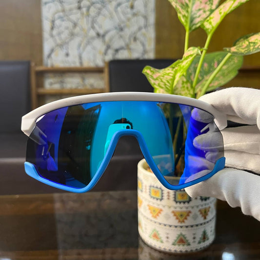 BXTR Blue-White Sunglass High Quality Premium Unisex Sports Sunglass