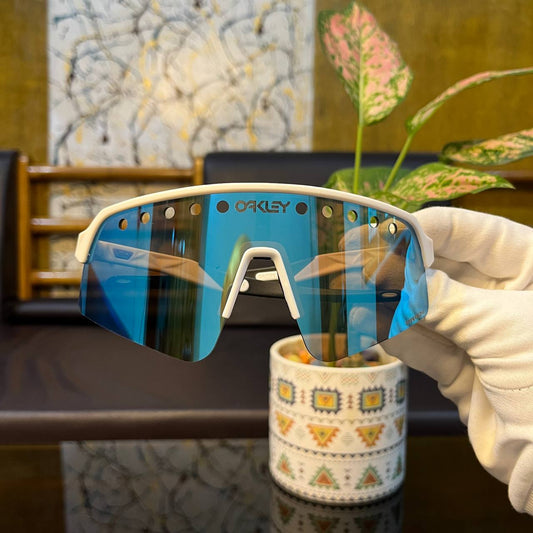 Sweep Vented Aqua White Colour Premium Sports Sunglasses