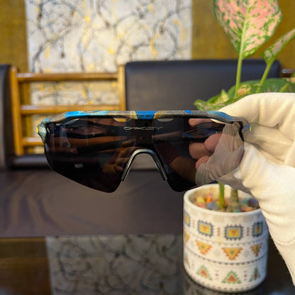 Radar Printed Blue Premium Sports Sunglasses