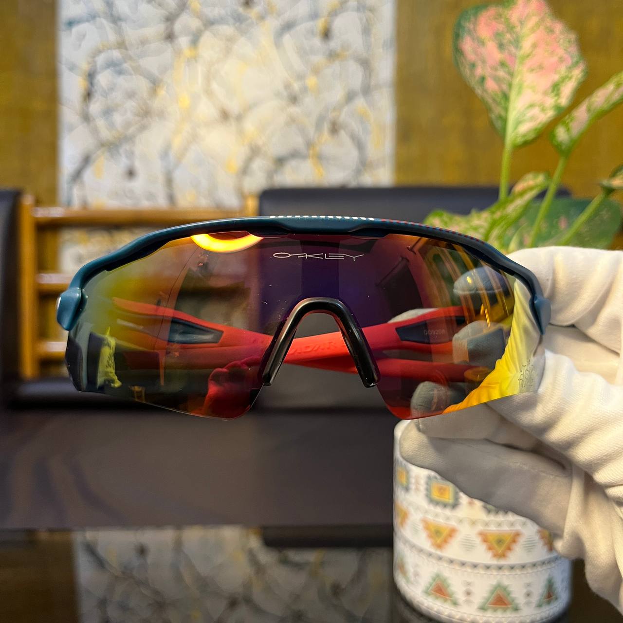 Radar Blue-Red Premium Sports Sunglasses