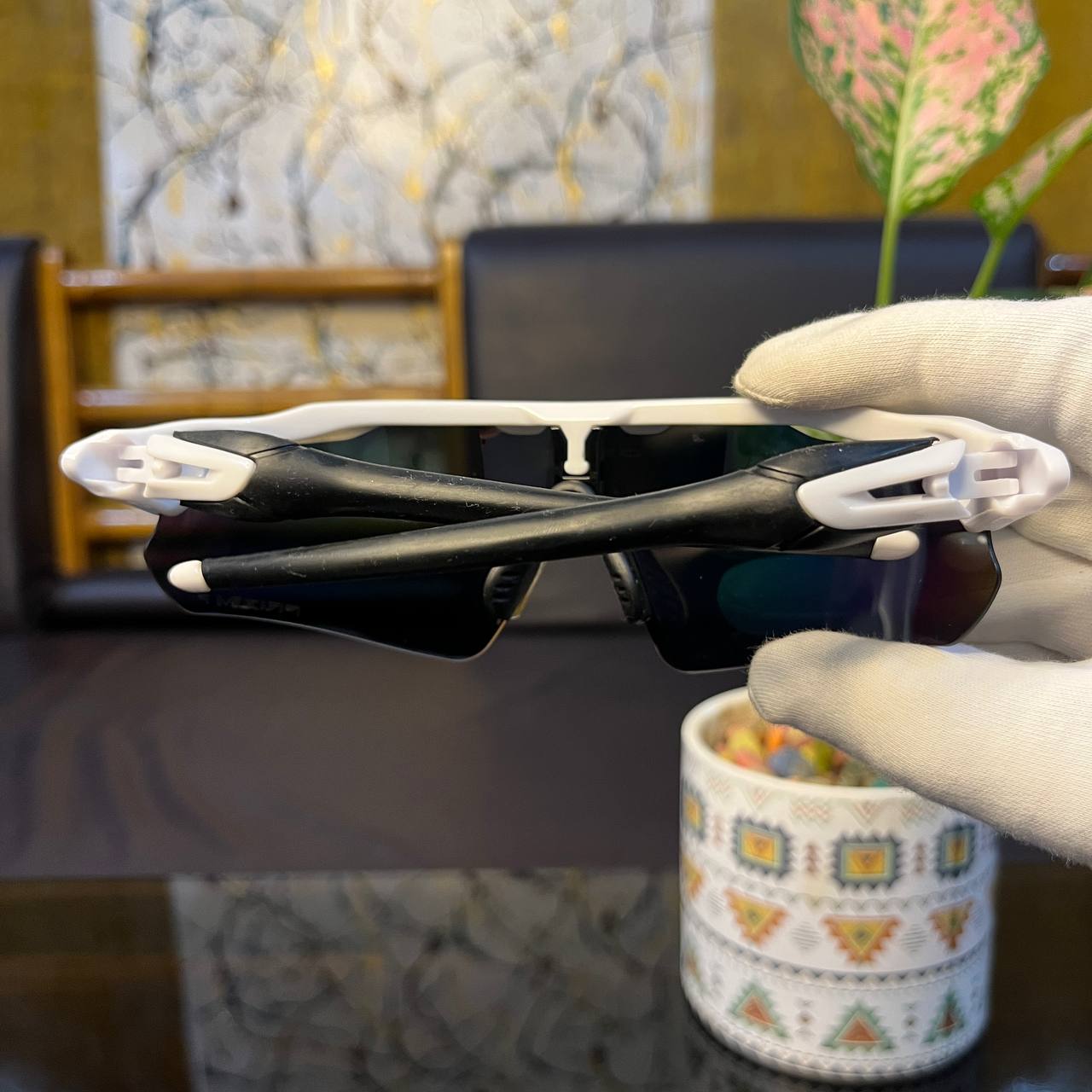 Radar White Golden Premium Sports Sunglasses