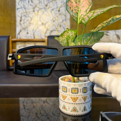 Ferrari FZ Matt Aqua Blue Colour Premium High Quality Sunglasses