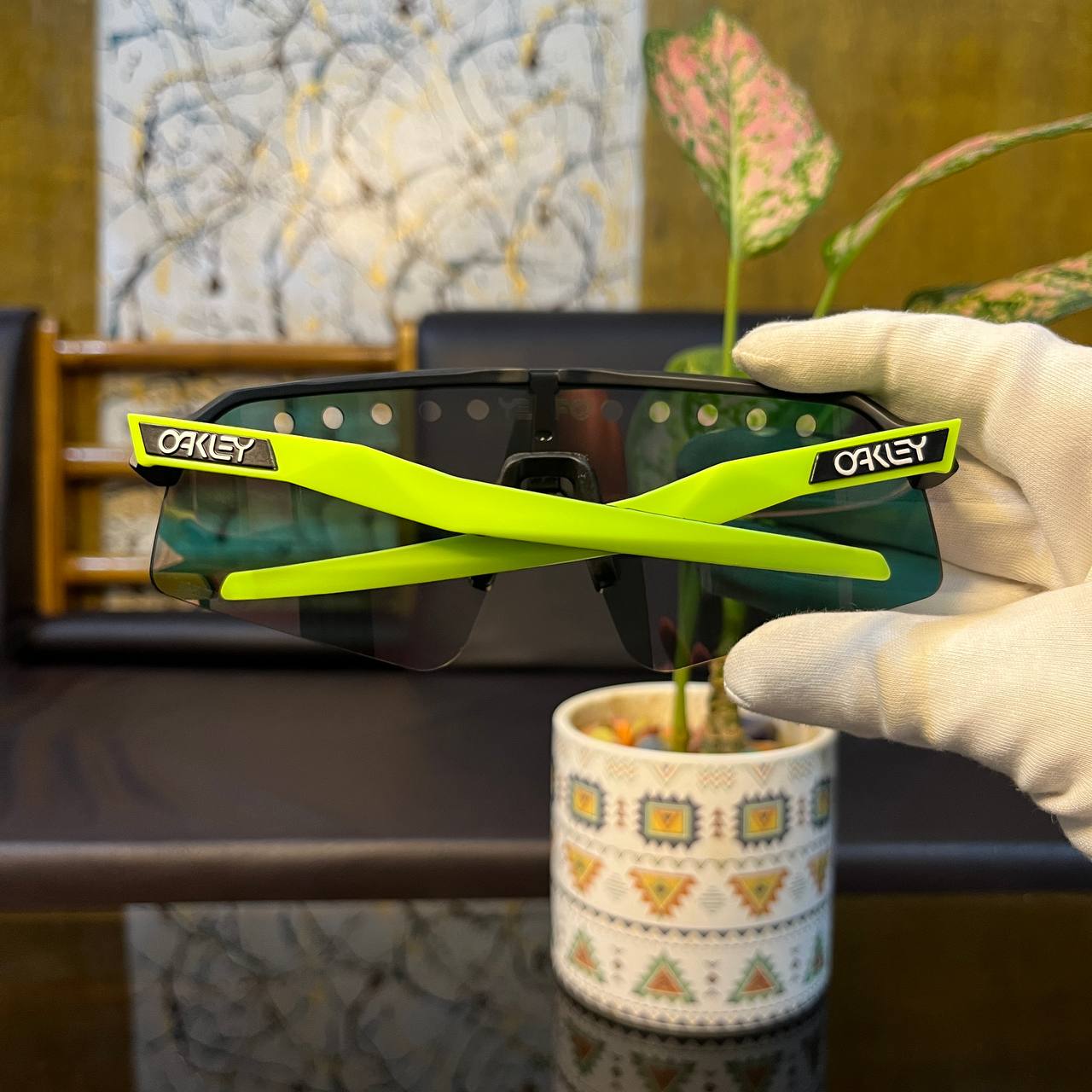 Sweep Vented Light Green Colour Premium Sports Sunglasses