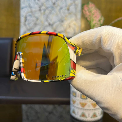 Sutro Yellow Printed Colour High Quality Unisex Sports Sunglass