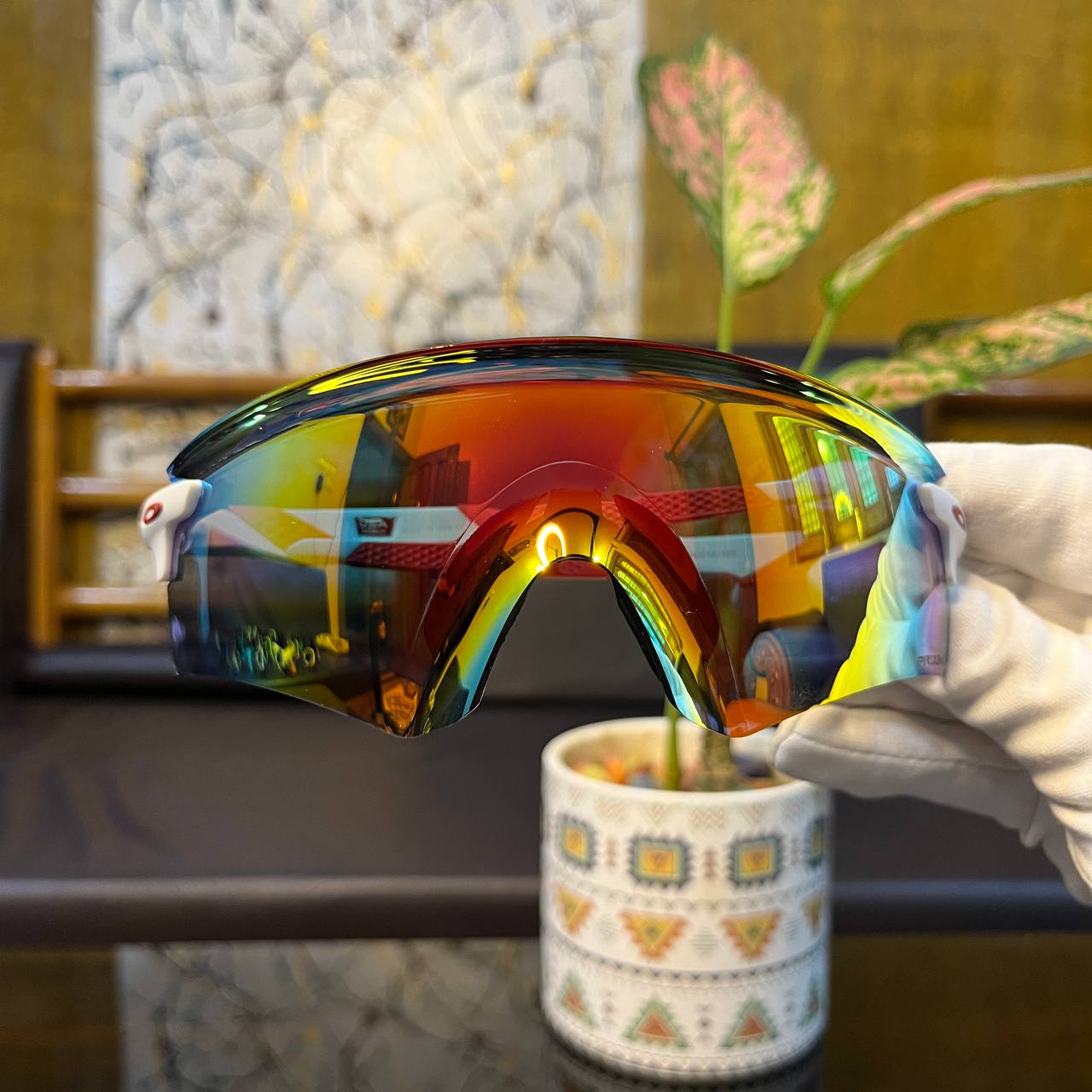 Encounter Red-White Premium Sports Sunglasses