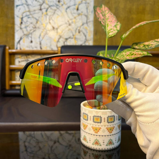 Sweep Vented Light Green Colour Premium Sports Sunglasses