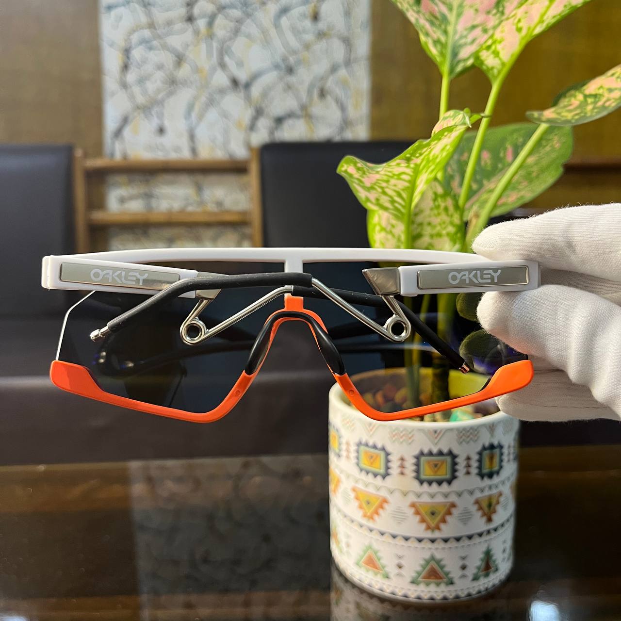BXTR Orange-White Sunglass High Quality Premium Unisex Sports Sunglass