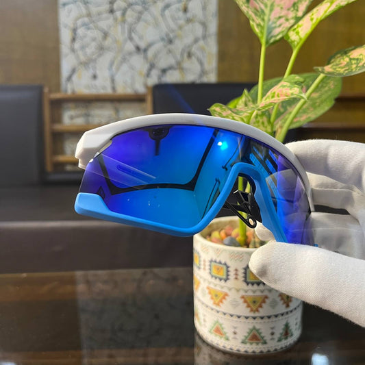 BXTR Blue-White Sunglass High Quality Premium Unisex Sports Sunglass