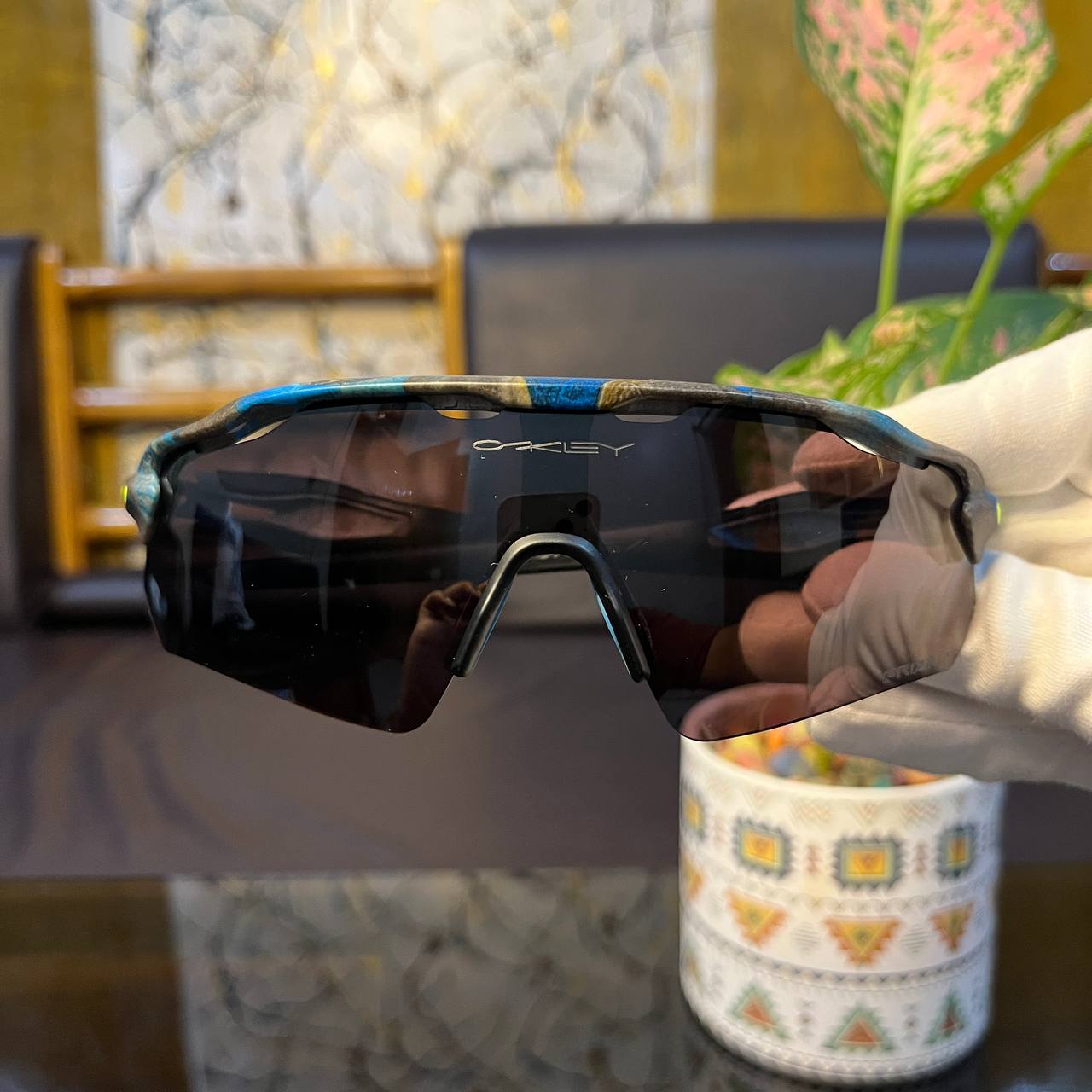 Radar Printed Blue Premium Sports Sunglasses