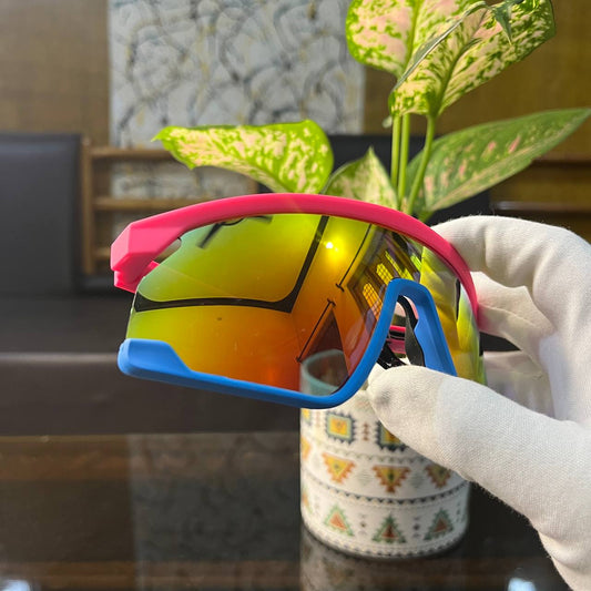 BXTR Pink-Blue Sunglass High Quality Premium Unisex Sports Sunglass