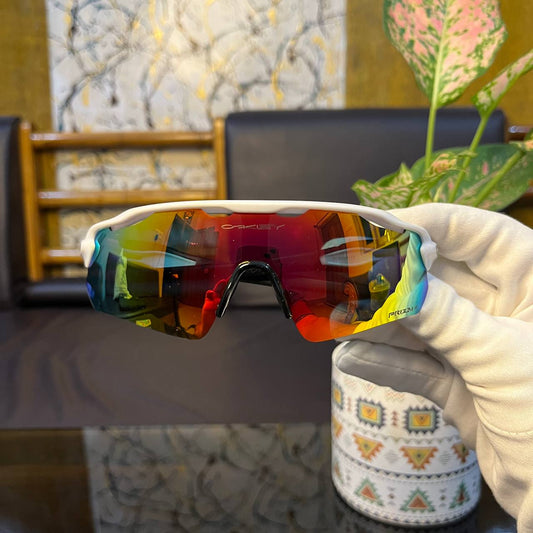 Radar White Golden Premium Sports Sunglasses