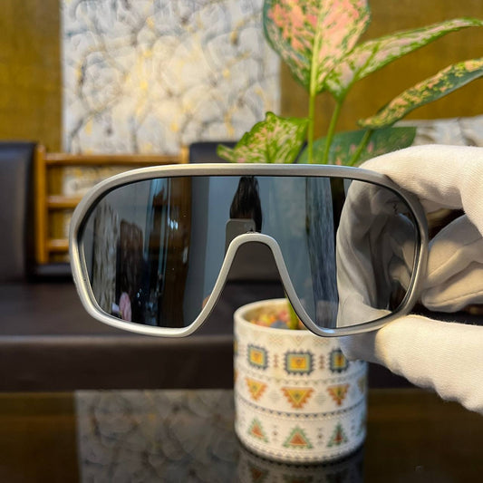 Ferrari Big Full Silver Colour Premium High Quality Sunglasses